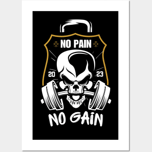 No Pain No Gain Posters and Art